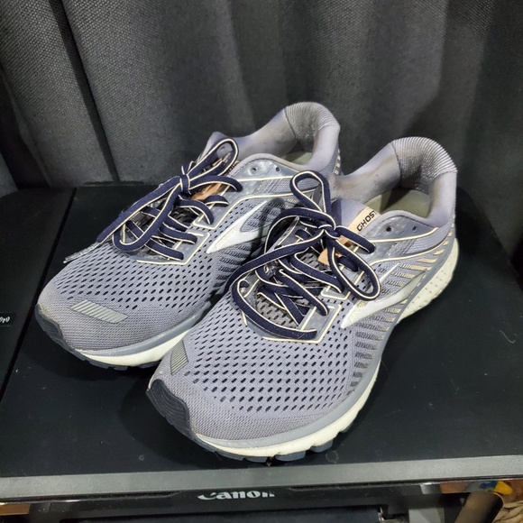 Brooks Ghost 12 Grey Women's Running Shoes - Size 7.5 - Picture 4 of 7